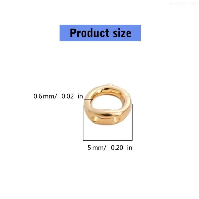 20 pcs Elegant Double Hole Linking Circles Sophisticated Craft Rings Connector Rings with Two Holes for Jewelry Assembly F0S4