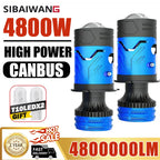 Super bright Projector H4 9003 HB2 led Headlight Canbus for car 4800W Motorcycles Hi/Lo h4 Lens LED Headlamp fog light 12V 24V