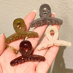 4pcs mini cute claw clip small girl hair claw semi transparent bangs side clip small shark clip women's hair accessory