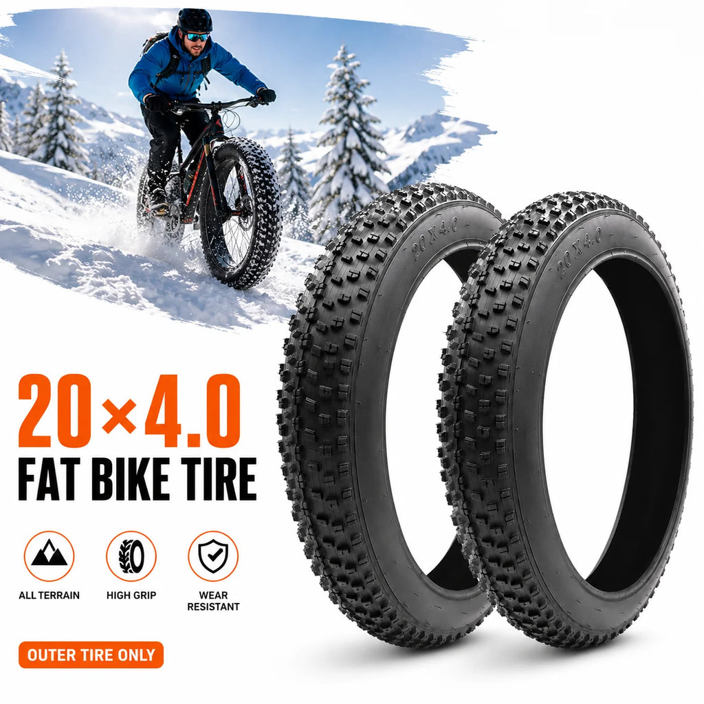 20x4.0 Fat Bike Outer Tire 20 Inch Replacement Tire for Snow Beach Cycling