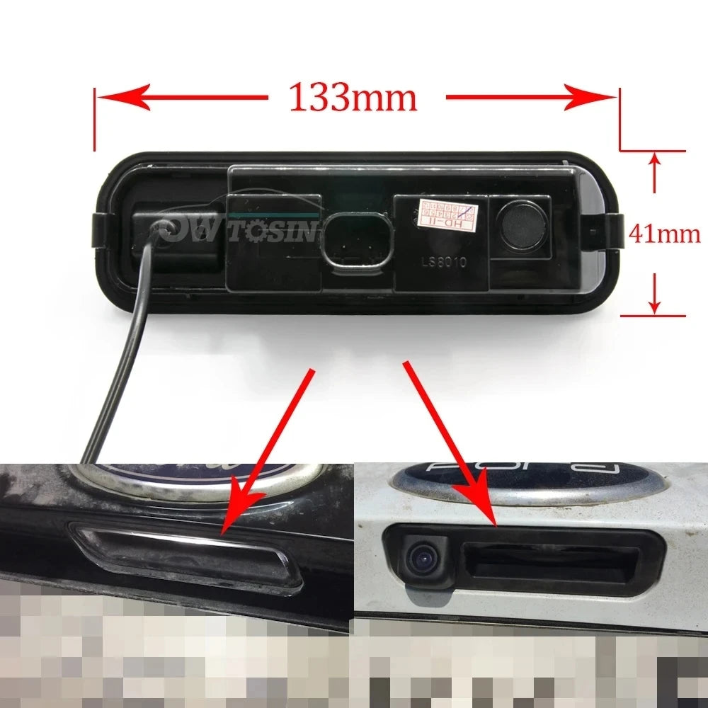AHD 1920*1080PVehicle 170° Golden Lens Trunk Handle Rear View Camera For Ford Focus 3 MK3 C MAX 2011 2012 2013Reverse Car Camera