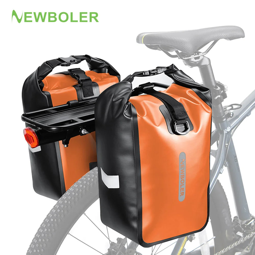 NEWBOLER 10L 20L Waterproof Cycling Bicycle Front Fork Bag Quick Release Bike Rear Seat Trunk Bag Bike Bag Bicycle Accessories