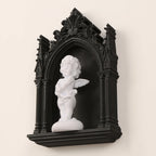 Cross-Border Gothic Dark Style Church Arch Shaped Niche With Little Angel Decoration For Dark Retro-Style Home Wall Decoration &
