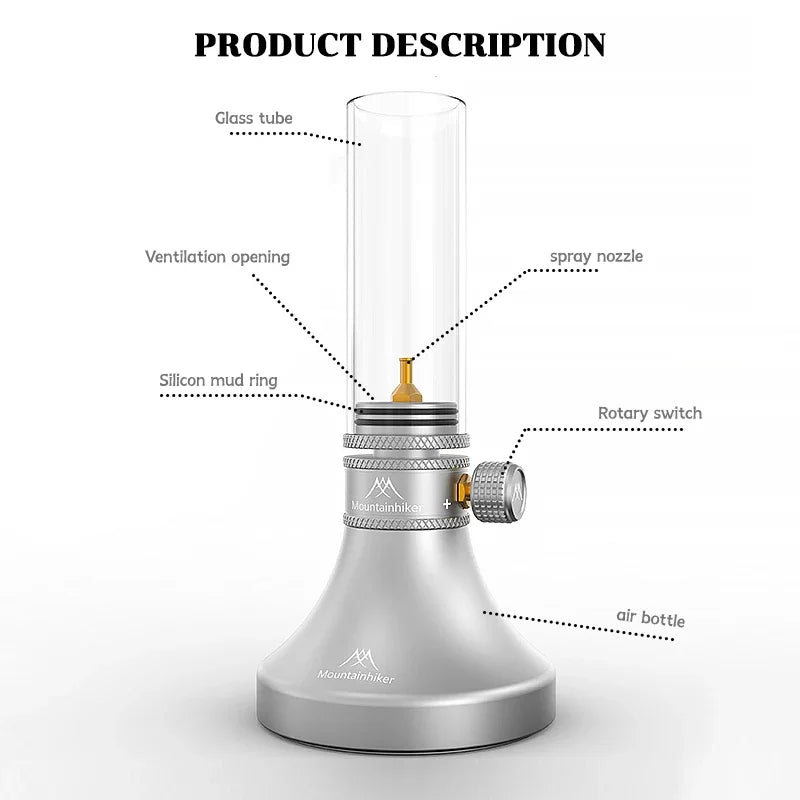Mountainhiker Camping Gas Lamp Outdoor Atmosphere Lighting Tent Candle Lamp Search Banner