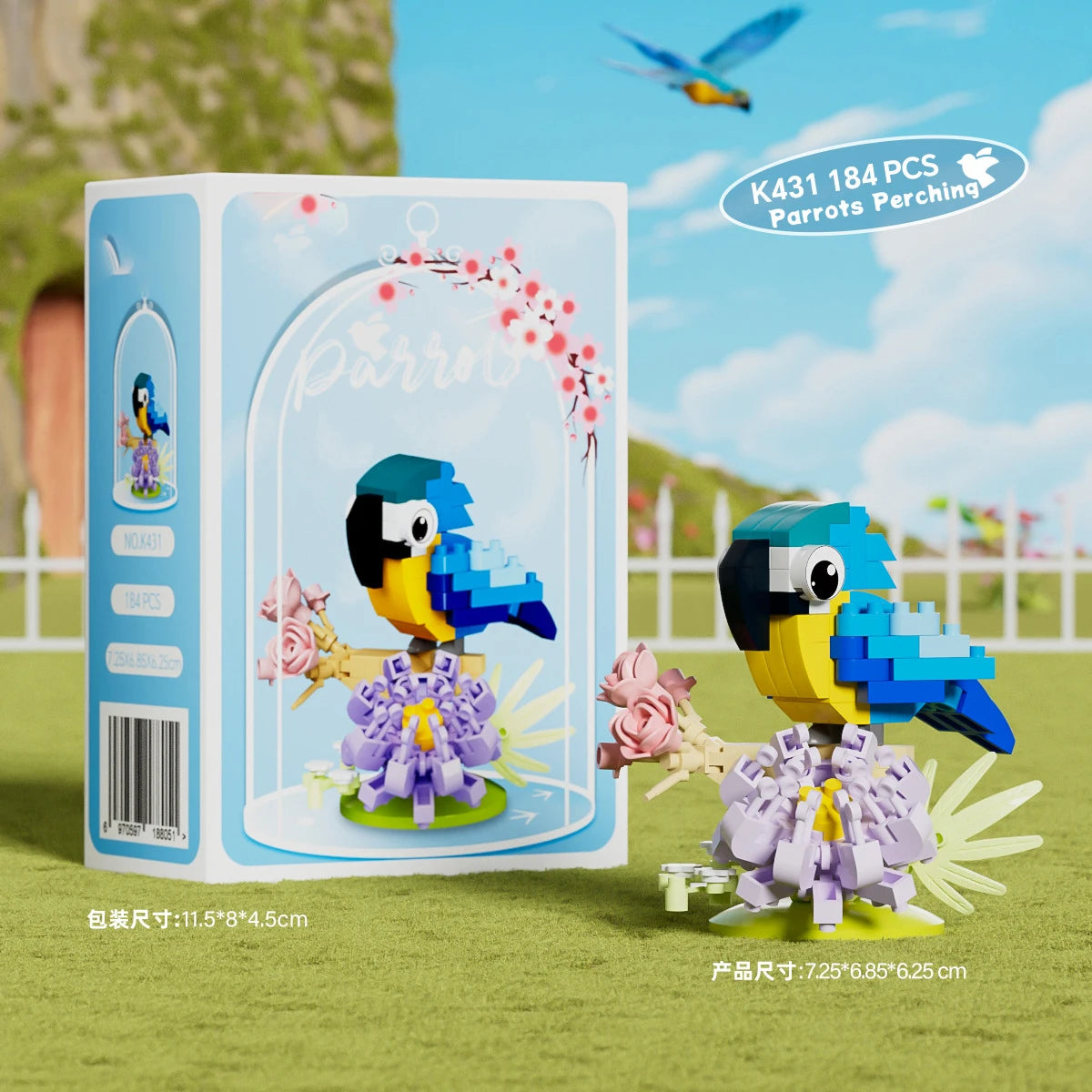 Animal Bird Building Blocks Toy for Children Girl 8 Year Old Kids Birthday Gift Mini Educational Parrot Assembling Brick Boy Toy