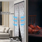 Warm and windproof magnetic self-priming cotton door curtain for kitchen, thickened shading and insulation, easy to install