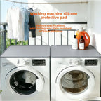 Silicone Washing Machine Top Cover Mat 60x60cm Dustproof Protective Pad Black/Grey