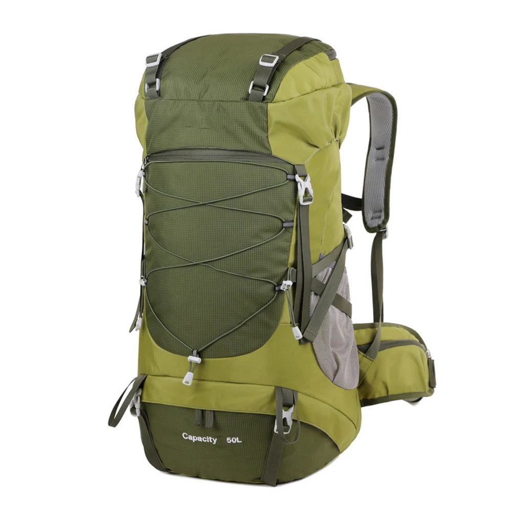 WESTTUNE 50L Hiking Backpack with Rain Cover, Outdoor Travel Trekking Rucksack