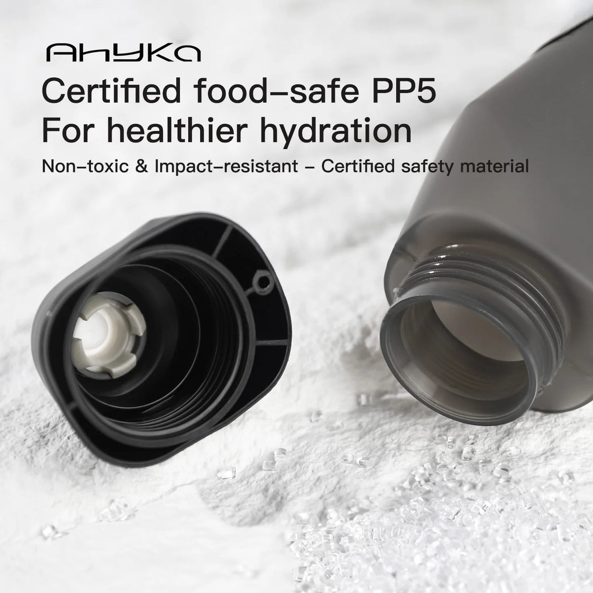 AhyKa Aerodynamic Bike Water Bottle Set 600ml Lightweight Road Bike Frame Down Tube Riding Water Bottle Squeeze to Drink Design