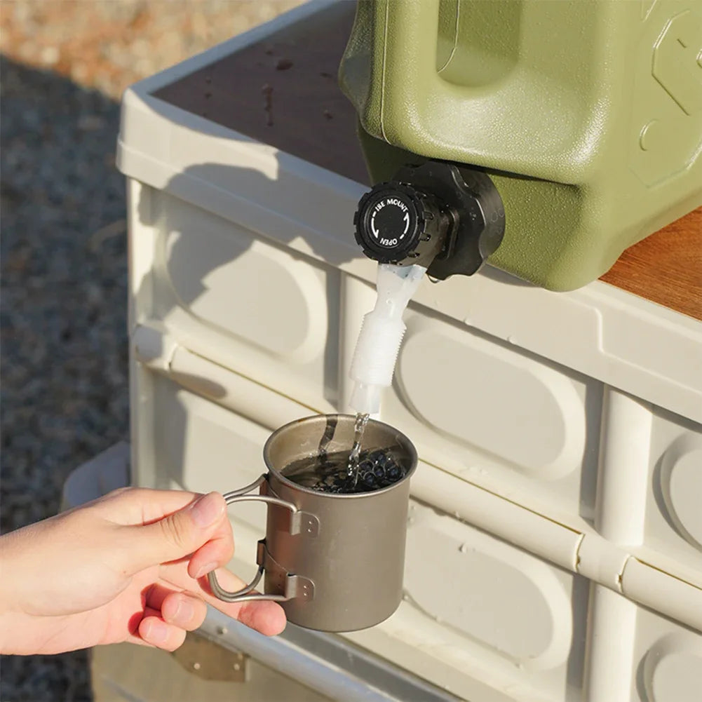 12L Outdoor Drinking Water Bucket with Spigot Water Container Large Capacity Water Storage Tank for Vehicle Car Camping Hiking