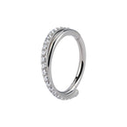 Right Grand Implant Grade Titanium Hinged Seamless Earrings Clicker Hoop Ring for Cartilage Helix Rook Septum Daith Tragus Conch