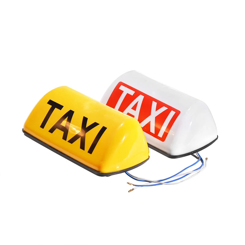 12V DC Taxi light Suction Magnet Roof Waterproof Top Sign Magnetic imeter Cab Lamp Light Signal Lamp Roof Top Sign Light TAXI