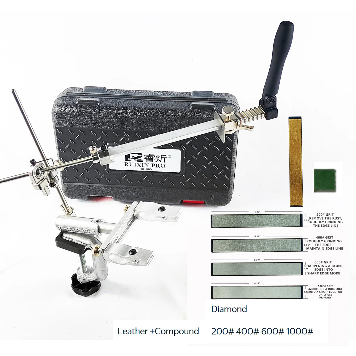 RUIXIN PRO RX-009 Fixed Angle Sharpener Knife Sharpener Diamond Sharpening Stone Whetstone Polishing  Sharpening System