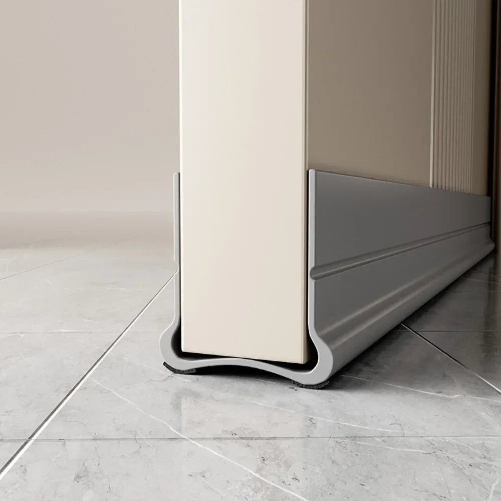1-4PCS Self-adhesive Door Bottom Sealing Strip Wind and Dust Proof Weather Strip with Soundproofing Felt PVC Flexible Door Strip