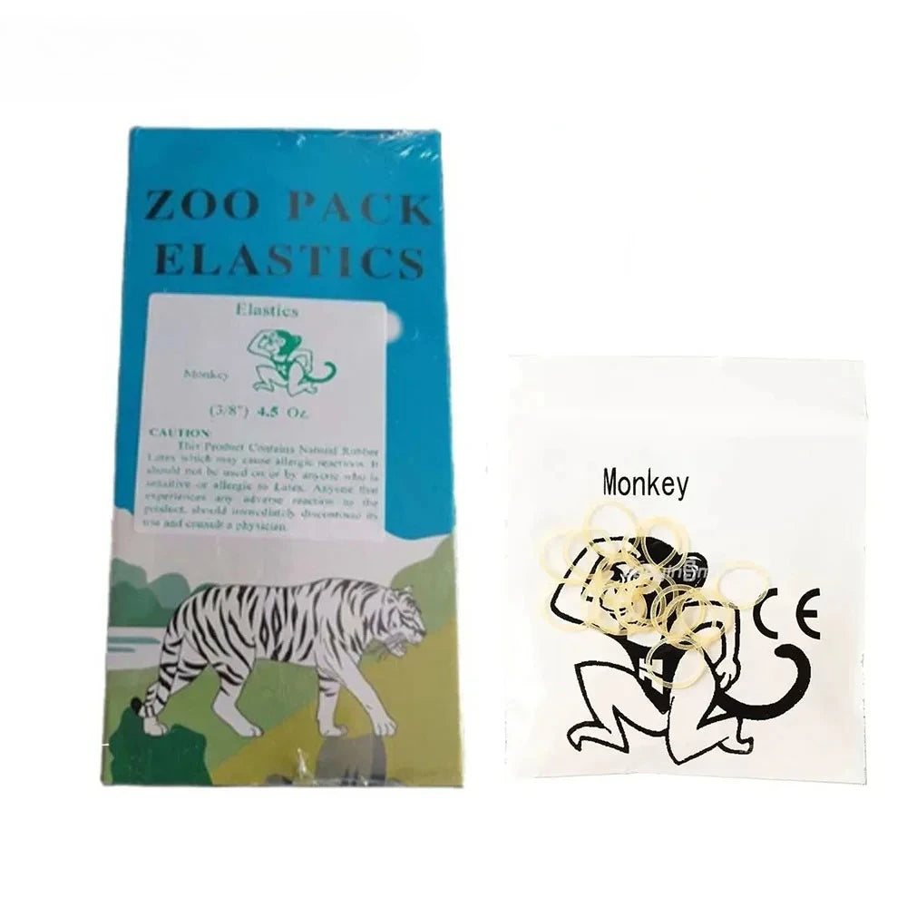 5000Pcs Dental Rubber Bands Orthodontic Ligation O-Ring For Teeth Braces Elastics Traction Rings Zoo Pack 2.5/3.5//4.5/5.0/6.5OZ