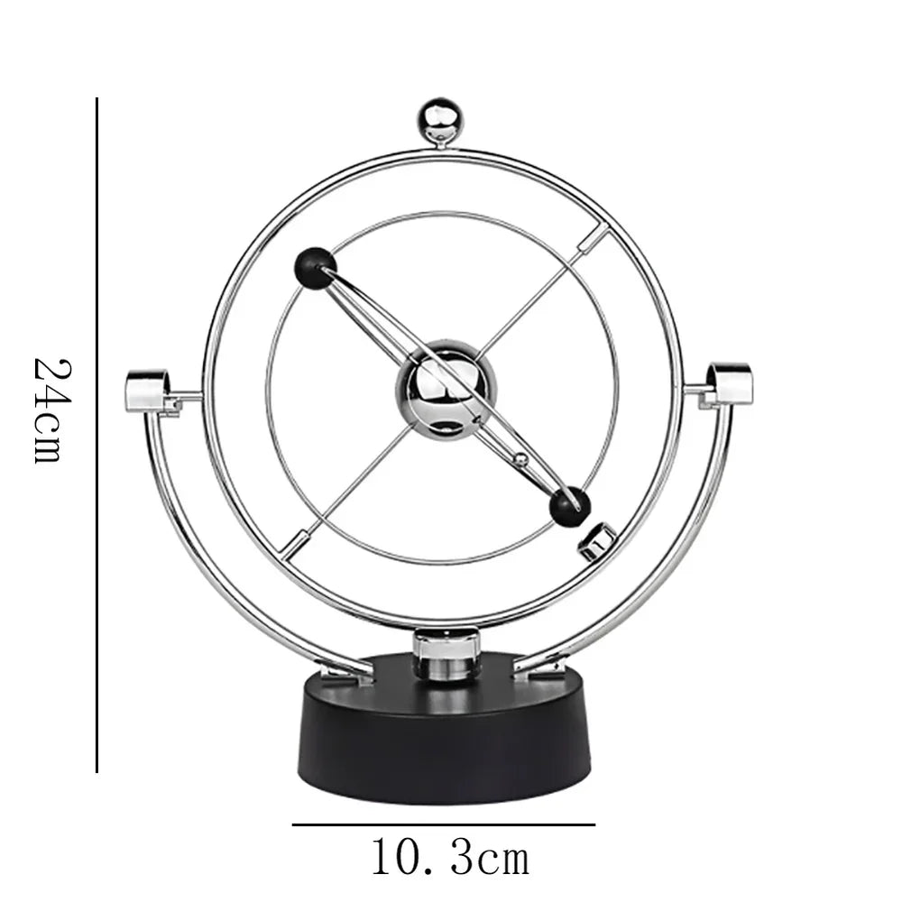 Rotating balance pendulum ball physics simulation desk toy, electronic perpetual motion decor