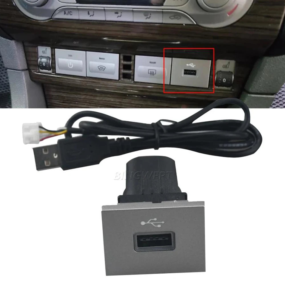 NEW 2PCS Car USB Input Adapter Audio Radio u-disk flash Socket Interface Cable For Ford Focus 2 Mk2 2009-2011