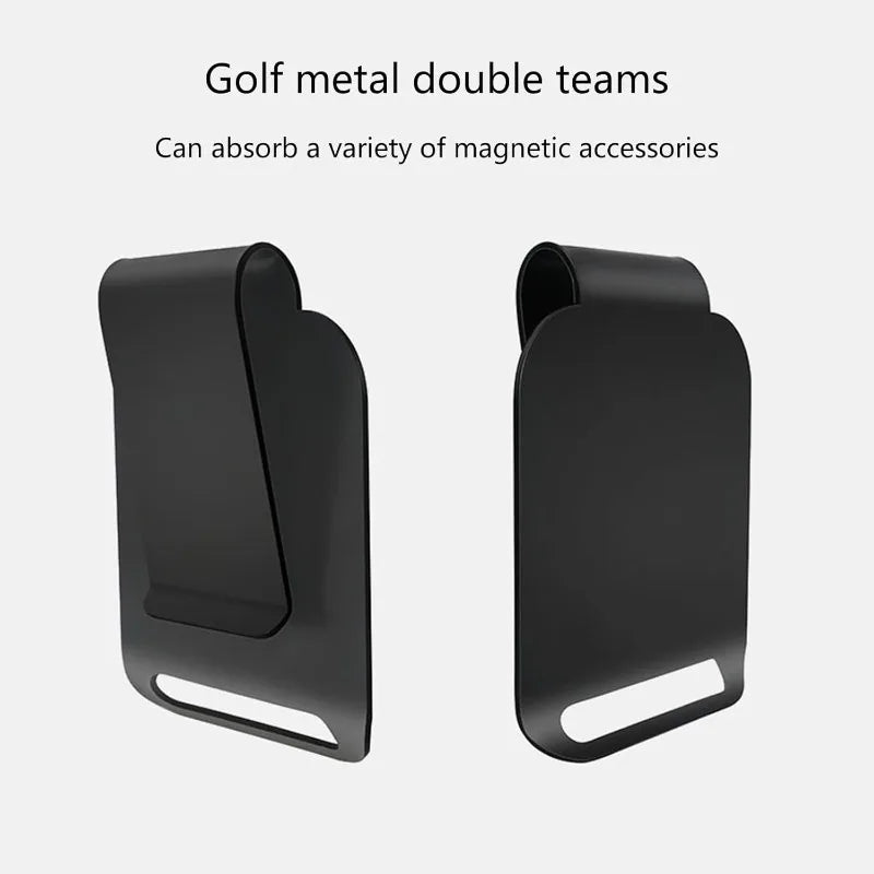 Golf Bag Metal Landing Pad Metal Bag Clip Magnetic Rangefinder Strap Golf Accessories Gifts for Enthusiast Men Women Durable