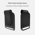 Golf Bag Metal Landing Pad Metal Bag Clip Magnetic Rangefinder Strap Golf Accessories Gifts for Enthusiast Men Women Durable