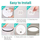 Golden Led Ceiling Lamp 220V Dustproof Ceiling Panel Lamp Indoor Bathroom Lamp for Living Room Decor Ultra-thin Ceiling Lights