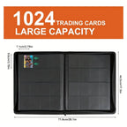 1024 Pockets Trading Card binder, Premium 16 Pockets Card Holder Folders, Side Loading Card Album for Sport, Game Card