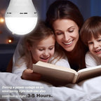 HOMEFISH E27 Rechargeable LED Bulb Touch Control Dimmable with Timer, Warm/White Light 1pc
