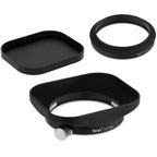 Haoge 43mm Universal Square Metal Screw-in Mount Lens Hood Shade for Leica D-LUX 8 dlux8  Camera