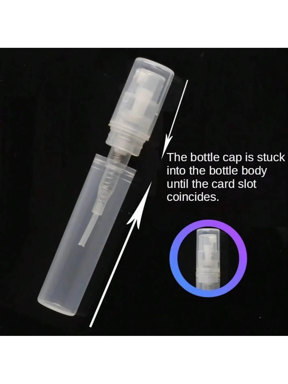 50/100/batch 2ml3ml5ml plastic snap bottle leakproof mini perfume bottle lightweight portable moisturizing spray bottle