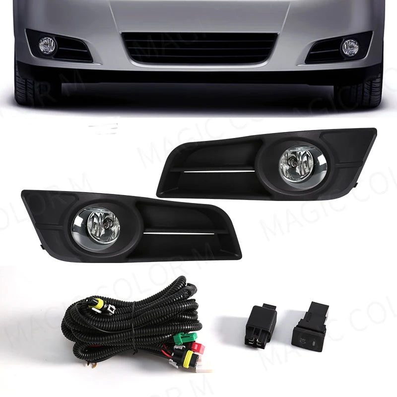 For Toyota Corolla 2004 2005 2006 European Version Fog Lamp DRL Daytime Running Lights Cover Grill Bezel Headlight Foglights 12V
