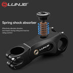 LUNJE Shock Absorber Bike Stem 31.8 MTB Handlebar Riser Extension Adapter 3D Forging Aluminum Alloy Bicycle Accessorie 100/140mm