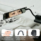 Eyelash Extension Inspection Mirror with Clip, Hands-Free Lash Mirror Connector & Tray Holder, Black, 3-Pack