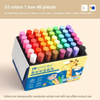 ENMY Dustless Chalk Sticks Non-Dusty Bright Colors, 12-36 Colors, 48-72 pcs