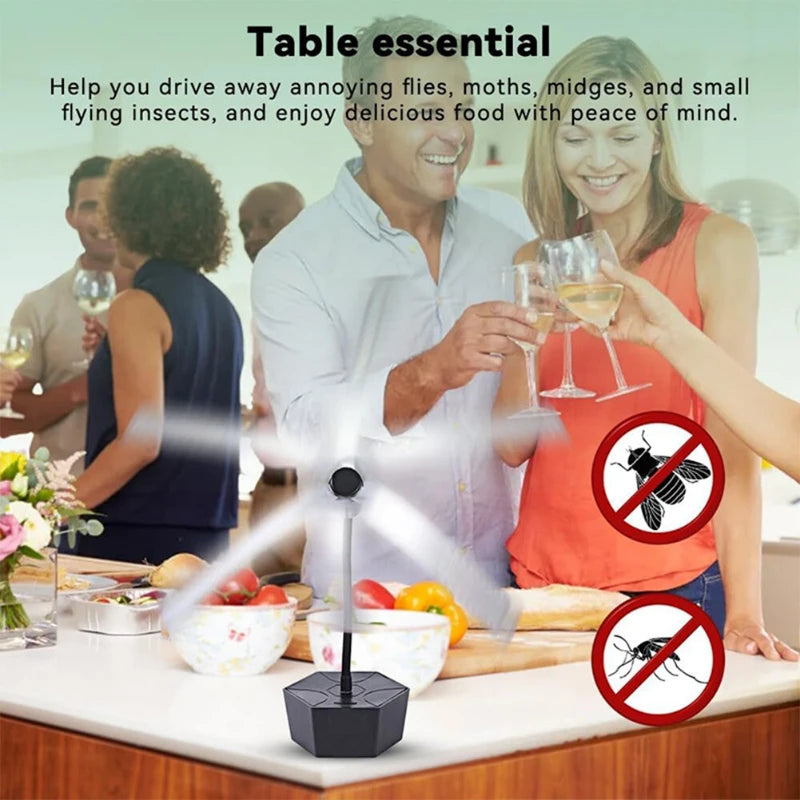 2/3pcs Fly Fans For Tables Effective Fly Repellent Fan Keeps Flies Away With Soft Blades USB  Picnic BBQ Party  Fly  Fans