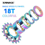 TANKE Single Speed Flywheel Conversion Kit HG Cassette Cog 7075 Aluminum 15T-18T