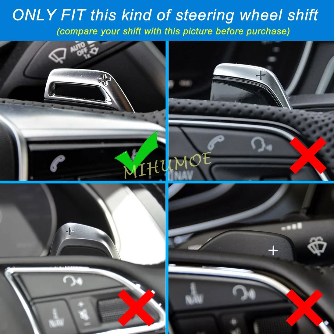 For Audi RS3 RS4 RS5 RS6 RS7 RS e-tron GT 2020-2025 2pcs Car Steering Wheel Shift Paddle Shifter Extended Aluminum Alloy