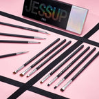 Jessup Eyeliner Brushes set,11pcs Eyeliner Brush Professional,Tapered Angled Flat Ultra Fine Precision Eyeliner Brush set T324