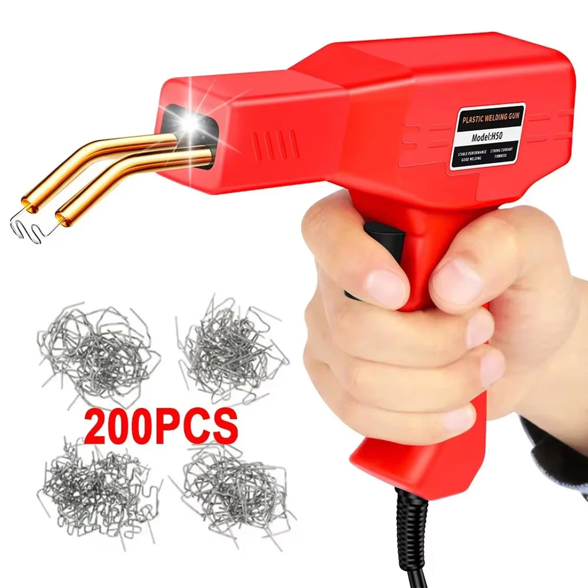 Upgraded 220W / 50W Plastic Welder 2 in 1 Plastic Welding Kit Hot Stapler Soldering Gun Car Bumper Repair Kit for Plastic Repair