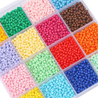 Uniform Smooth Glass Seed Beads Miyuki Japanese Style 2mm/3mm Solid Color Seed Beads for DIY Bracelet Craft Making Supplies