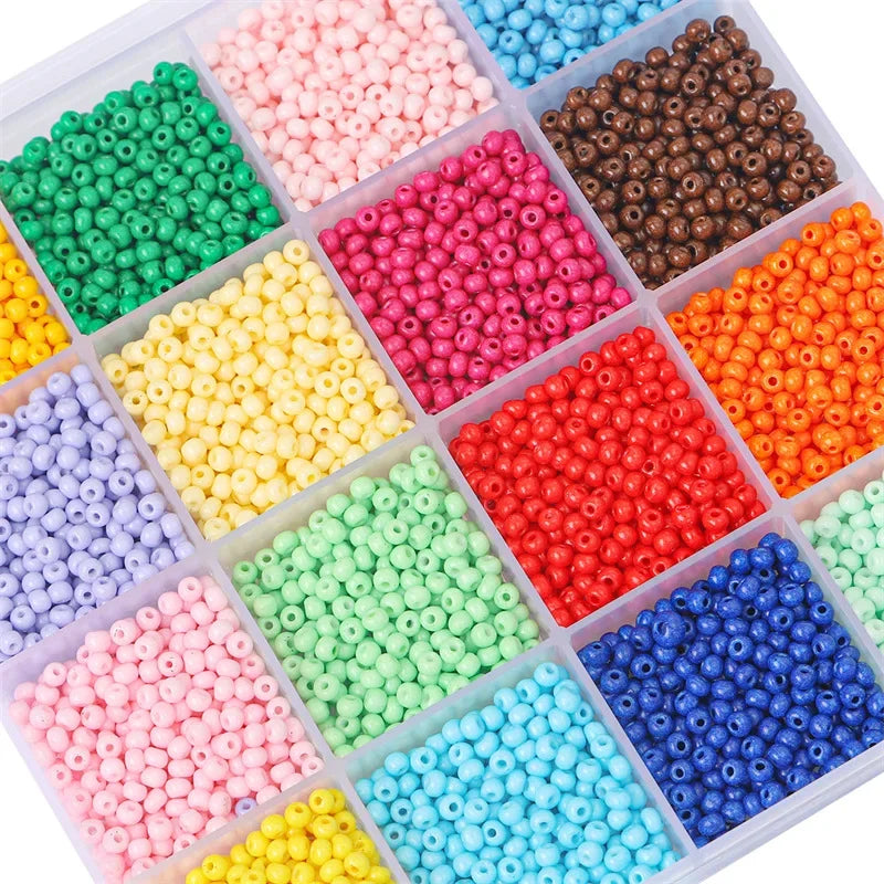 Uniform Smooth Glass Seed Beads Miyuki Japanese Style 2mm/3mm Solid Color Seed Beads for DIY Bracelet Craft Making Supplies