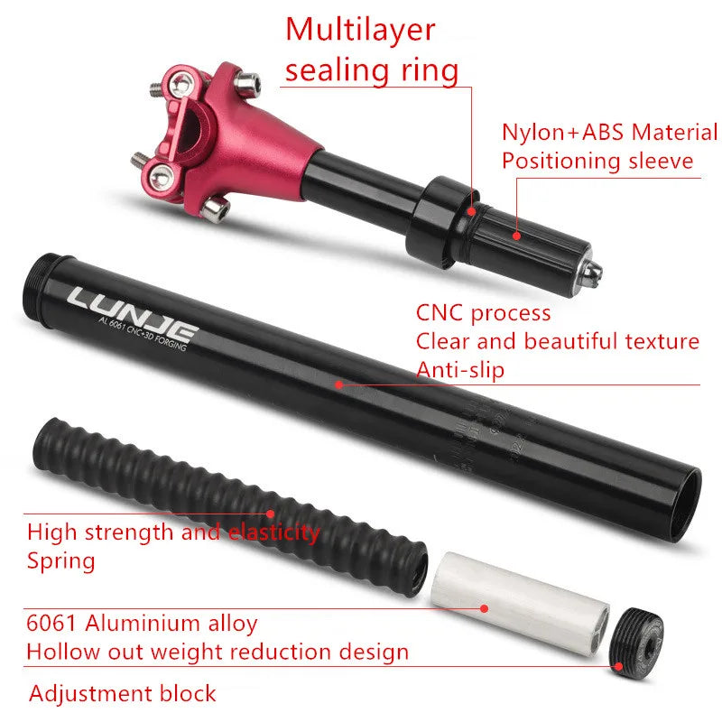 MTB Shock Absorb Seatpost 27.2/30.9/31.6mm Bicycle Seat Post 45mm Travel Road Bike Seat Tube Aluminum Alloy 350 Cycling Seatpost