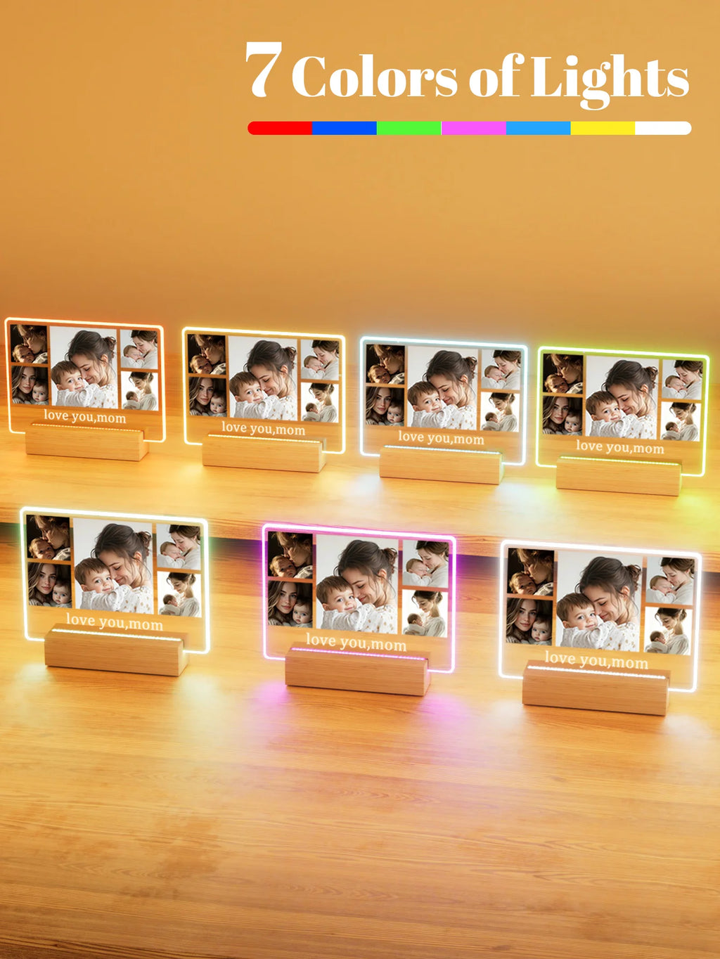 Custom photo asymmetric 3D light decoration bedroom nightlights, holiday decorations, gifts for friends and family