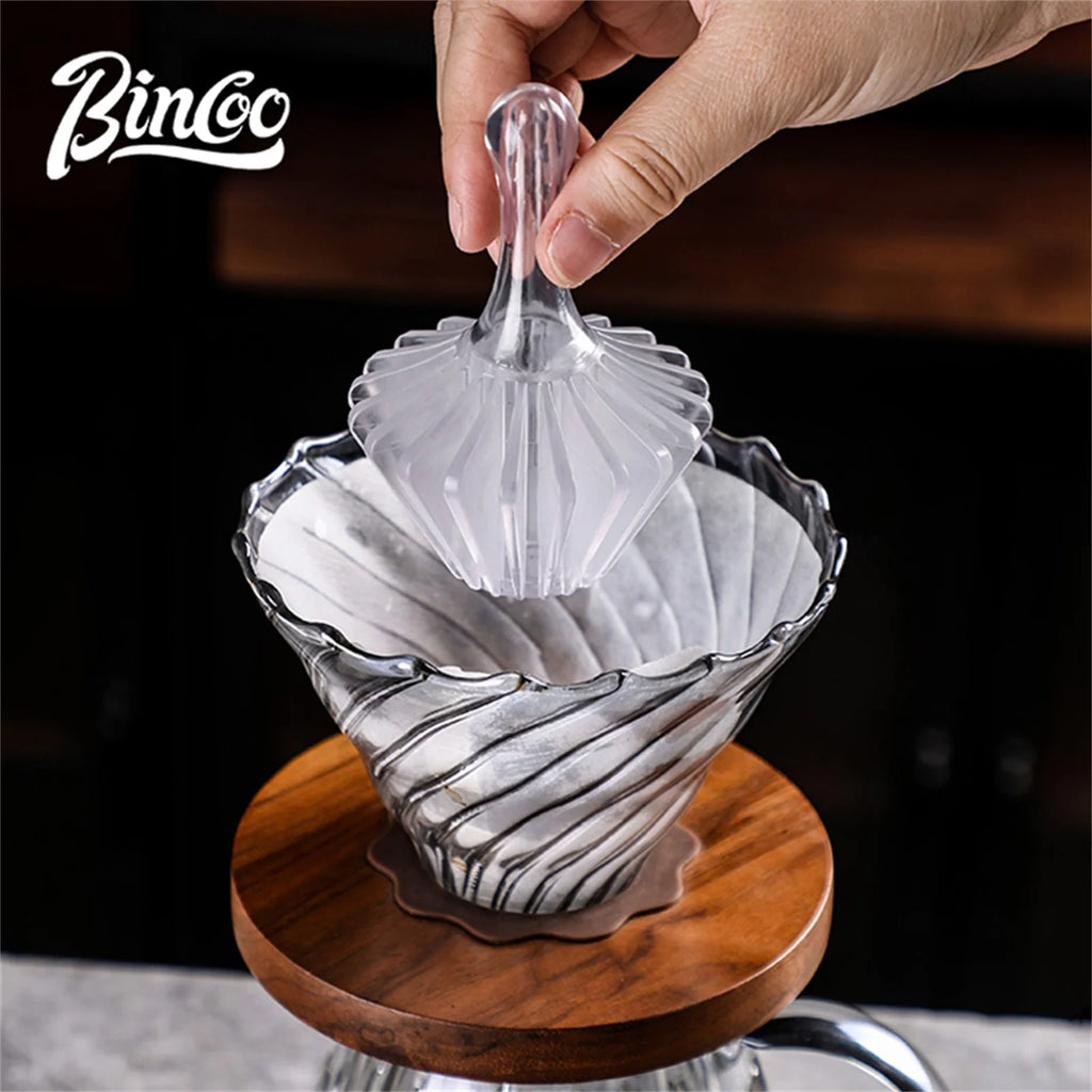 Bincoo Filter Paper Holder, Heat-Resistant Tritan Coffee Press Ring, Pour Over Assistant, Household Coffee Accessory