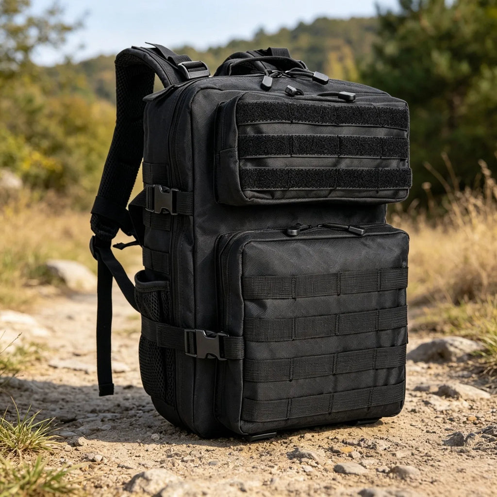 24L Tactical Backpack with Molle Webbing, Unisex Outdoor Hiking Camping Travel Daypack