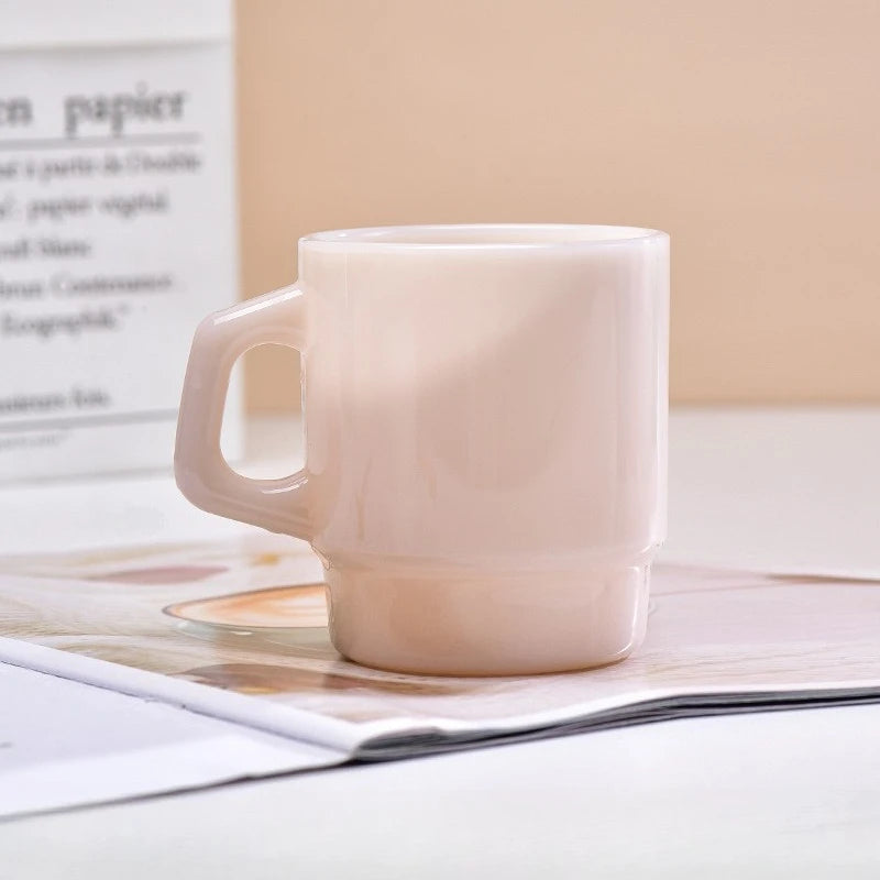 Korean Style Glass Coffee Travel Mug Milk Tea Water Cup Espresso Cups Personalized Milk Jade Mugs Mate Gifts Tableware