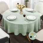 Waterproof Round Tablecloth for Round Dining Table Decorative Rustic Wipeable Table Cover Indoor Outdoor Use for Holiday Wedding