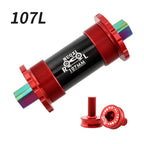 MUQZI Bicycle Titanium Ceramics Bottom Bracket MTB Road Bike BB68 103 107 110 113 119 122mm Square Tapered Axis