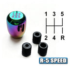 Universal Rainbow Shift Knob - Burnt Blue Aluminum Gear Lever for Manual/Auto Cars, Anti-Slip Ergonomic Grip