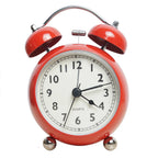 1pc Retro Creative Metal Bell Alarm Clock, Desktop Simple Clock Silent Luminous Quartz Table Clock