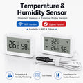 Tuya Smart WiFi Zigbee Temp Humidity Sensor 2.36"LCD External Temperature Probe Fridge Fish Tank Work With Google Home Yandex