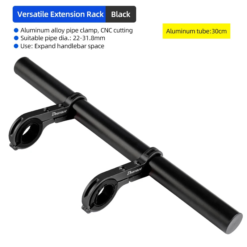 10/20/25/30cm Bicycle Handlebar Extended Bracket Bike Headlight Mount Bar Computer Holder Lamp Support Rack Alloy Fiber Stand